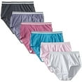 thumbnail image 2 of Fruit of the Loom Women's 6 Pack Heather Brief Panties (XXXXX-Large / 12, Assorted), 2 of 2