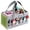 Green Felt Toy Storage Bag, variant on Upgraded Felt Toy Storage Bag, 10.43 × 5.71 × 5.51 Inch Portable Carry Tote with Figure Holes, Toy Organizer Case for Kids Storytelling Character Figurines, Travel Toy Holder