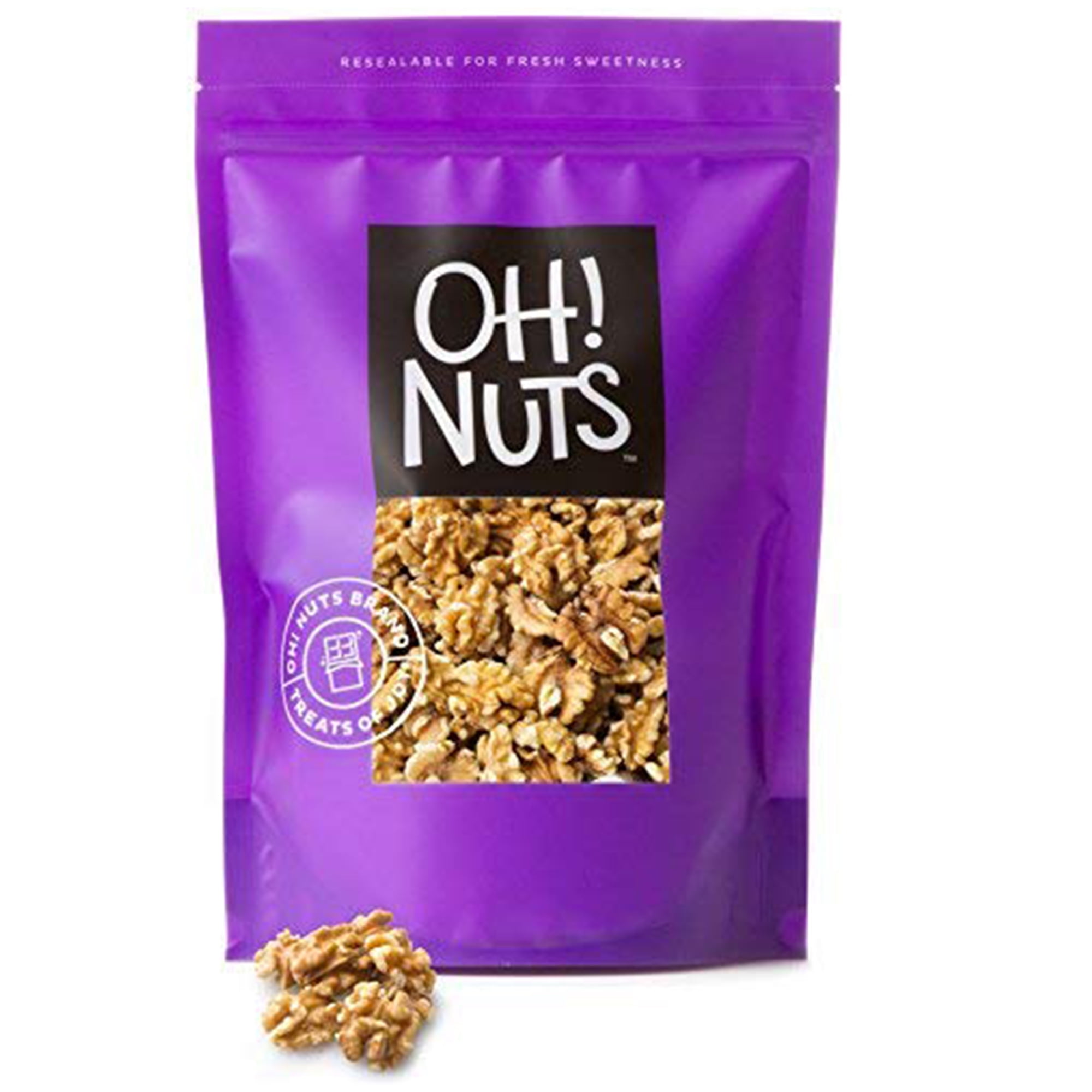 Oh! Nuts Unshelled Raw Walnuts Gluten Free Chopped Gourmet Nuts Keto