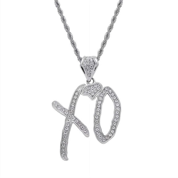 2026 New XO Necklace, Unisex High Hip Hop XO Letter Pendant Necklace, Fashion Trend Jewelry Trendy Accessories Creative Gift