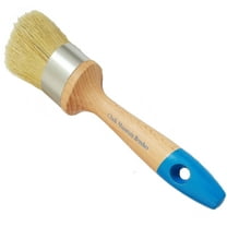 Ergonomic Medium Oval Natural Bristle Boar Hair Flat Handle Paint & Wax brush