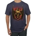 thumbnail image 1 of Wild Bobby, Dragon Sitting on Skull, Pop Culture, Men Graphic Tees, Vintage Heather Navy, 5XL, 1 of 3