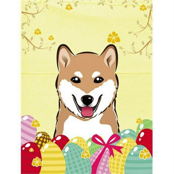 Shiba Inu Easter Egg Hunt Flag Garden