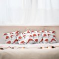 thumbnail image 7 of Ambesonne Christmas Throw Pillow Cover 4 Pack, Santa Hats Pattern, 20", Red and White, 7 of 7