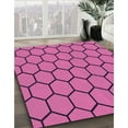thumbnail image 3 of Ahgly Company Machine Washable Indoor Square Transitional Medium Violet Red Pink Area Rugs, 3' Square, 3 of 7