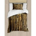 thumbnail image 3 of Rustic King Size Duvet Cover Set, Oak Barn Siding Door Cracked Rusted Hinges Dated Timber Mansion Farmland Nobody Design, Decorative 3 Piece Bedding Set with 2 Pillow Shams, Brown, by Ambesonne, 3 of 3
