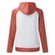 thumbnail image 3 of Gibobby Sudadera de Manga Larga Sudaderas con capucha informales para mujer Bloque de color Sudaderas con cordón de manga larga Tops ligeros con bolsillo （Rosa， M), 3 of 5