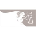 thumbnail image 4 of Engagement Party Piggy Bank, Silhouette of Newlywed Groom and Bride Wedding Invitation Design, Ceramic Coin Bank Money Box for Cash Saving, 3.6" X 3.2", Taupe and White, by Ambesonne, 4 of 4