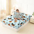 thumbnail image 4 of Manfei Gothic Halloween Twin Fitted Sheet,Cute Halloween Theme Kitten Bedding,2pcs,1 Fitted Sheet and 1 Pillowcase, 4 of 6