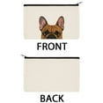 thumbnail image 3 of WIRESTER Set 2 of Canvas Cosmetic Bag, Makeup Bag, Cosmetic Pouch for Women - Animal Black Tan French Bulldog & Black White Tuxedo Cat, 3 of 7
