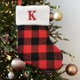 thumbnail image 3 of Calcetines Navideños Colgante Para Bolsa Navideña Calcetines Pequeños Con Letras En Cuadrícula Roja Y Negra Artículos Navideños, 3 of 8