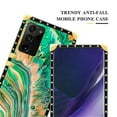 thumbnail image 5 of FKBRCL4U Compatible with Samsung Galaxy Note 20 Ultra Case, Green Gold Grain Marbled Fluid Luxury Golden Decoration for Girl Women Soft TPU Shockproof Protective Hard PC Back, 5 of 7