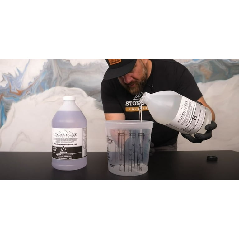 Stone Coat Countertops (2 Gallon) Epoxy Resin Kit for DIY Projects,  Kitchens, Bathrooms, Counters, Tables, Wood Slabs, and More! Heat Resistant  and Clear Epoxy Resin! 