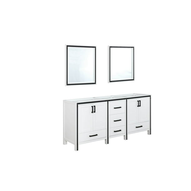 Ziva 72 White Double Vanity No Top And 30 Mirrors Com - 72 White Vanity No Top Ziva 72 White Double Vanity No Top And 30 Mirrors Com - 72 White Vanity No Top