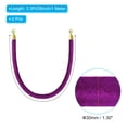 thumbnail image 2 of Uxcell 3.3 Feet Purple Velvet Stanchion Rope Crowd Control Barrier Rope with Snap Hooks, Golden 2 Pack, 2 of 6