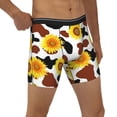 thumbnail image 5 of Sigee Cow Print Sunflower for Men's Boxer Briefs,Moisture Wicking and Breathable Large, 5 of 9