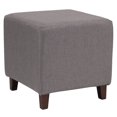 thumbnail image 1 of Ascalon Upholstered Ottoman Pouf in Beige Fabric, 1 of 2