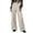 Beige, variant on Gpoecd Plus Size Pants High Waist Casual Trousers with Irregular and Flowy Ribbon Detail Loose Fit Straight Leg for Everyday Comfort Wide Leg Trousers Women Beige,S