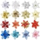 thumbnail image 2 of Flores artificiales con purpurina para decoración de árbol de Navidad, adornos navideños para el hogar, boda, fiesta de Navidad, 5 unidades por lote, 2 of 4