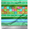 thumbnail image 1 of Soimoi Georgette Viscose Fabric Stripe & Floral Ethnic Print Fabric by Yard 42 Inch Wide, 1 of 1