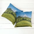 thumbnail image 2 of Ambesonne Scenery Throw Pillow Cover 2 Pack, Bavarian Alps Village, 18", Forest Green Fern Green, 2 of 6