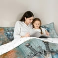 thumbnail image 5 of Homewish Retro Medieval Knight 3 Pieces Queen Comforter Set for Boys Girls,Vintage Soldier Sword Ultra Soft Bedding Sets,Chic Floral Flower Bedding Comforter Set Breathable, 5 of 8