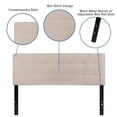 thumbnail image 3 of Pemberly Row Contemporary Queen Fabric Panel Headboard in Beige, 3 of 9