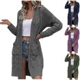 thumbnail image 1 of NJDVHB Manteaux d'Automne et d'Hiver pour Femmes, Cardigans Tendance pour Femmes, Cardigan Tricoté à Carreaux, Mode, Vert Armée, TTTG, 1 of 1
