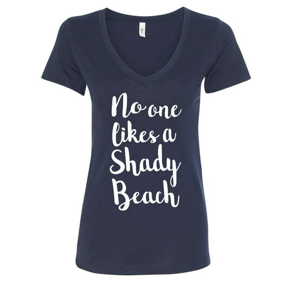 No one likes a shady beach Womens V-Neck Tee