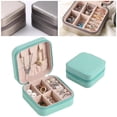 thumbnail image 4 of Caja de almacenamiento de joyería de 2 capas perfecl EstiloE-Azul, 4 of 8
