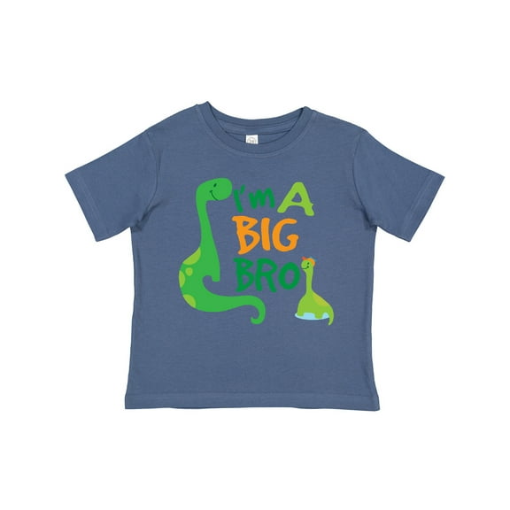 Inktastic I'm a Big Bro Dinosaur Boys Brother Announcement Boys Toddler T-Shirt