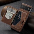 thumbnail image 5 of Case for Google Pixel 6, Detachable Magnetic Wallet Credit Card Slot Case Cover Support Wireless Charging Compatible with Google Pixel 6 (Brown)…, 5 of 15