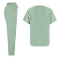 thumbnail image 3 of Scrubs for Women and Men Set – Medical Uniform, Binding Top and Drawstring Pants Scrub Sets Mint Green M, 3 of 5
