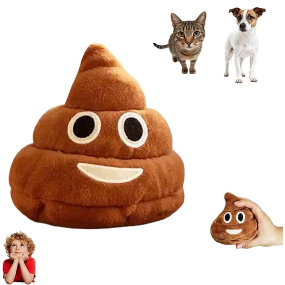 Talking Poop Plush Toy Funny Farting Sound Plush Squeeze Stress Relief Novelty Gift for Adults Pet Lovers
