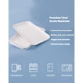 thumbnail image 3 of 14 Inch Large Serving Platter Set of 3, White Porcelain Serving Trays for Entertaining, Rectangular Platters for Turkey Meat Appetizer Party, Oven Microwave Dishwasher Safe Dinnerware, 3 of 7