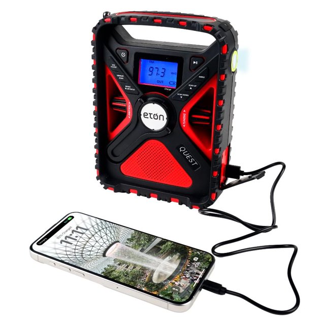 Radio meteorológica Eton Quest Hand Crank NOAA AM/FM Shortwave