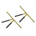 thumbnail image 1 of 2pcs Eyebrow Measuring Ruler Clear Scale Stainless Steel Tattoo Eyebrow nce Ruler Gold, 1 of 4