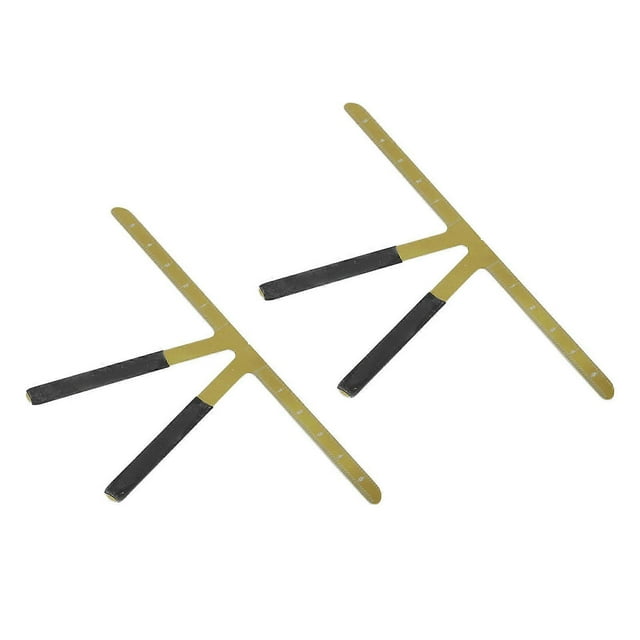 2pcs Eyebrow Measuring Ruler Clear Scale Stainless Steel Tattoo Eyebrow nce Ruler Gold
