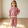 thumbnail image 6 of Timegard Infant Unisex Clothes Cotton Sets Boys Girls Casual Workout Sets Collar Pullover Joggers Toddler Loose Outfits, 6 of 7