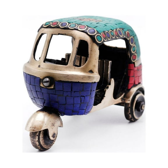 StatueStudio Autoriksha Showpiece Auto Riksha Table Top Decorative Figurine For Home Décor Living Room, Bedroom, Office Table Decorative Gift Showpiece (4 X 2 X 2.5 Inch)