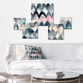 thumbnail image 2 of Designart "Endless Blue and White Geometry II" Modern Geometric Living Room Set, 2 of 5