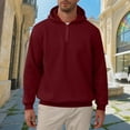 thumbnail image 2 of Mens Hoodies Solid Casual Hooded Sweatshirts Long Sleeve Pullover Workout Hoodie Tops with Pocket Hoodie Sweatshirts, 2 of 6