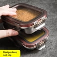 thumbnail image 5 of 2X Fiambrera de Acero Inoxidable de 220 Ml, Caja Sellada para Alimentos, Cajas de Mantenimiento Fresco, Contenedor Bento para Oficina, Contenedor para Almuerzo, 5 of 5