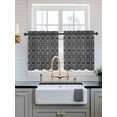 thumbnail image 2 of Black and White Tier Curtains 36 Inch Length,Sheer Curtains for Bedroom Living Room Window Modern Moroccan Geometric Abstract Art Small Half Window Kitchen Curtains & Drapes 27.5"x36" 2 Panels, 2 of 6