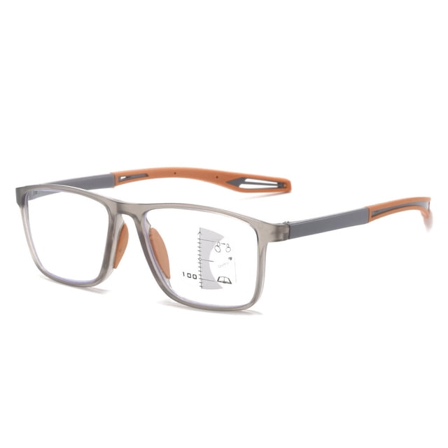 Gafas de lectura deportivas anti-luz azul, gafas de lectura multifocales de doble propósito para mediana edad y ancianos, gafas de lectura de alta definición antideslizantes