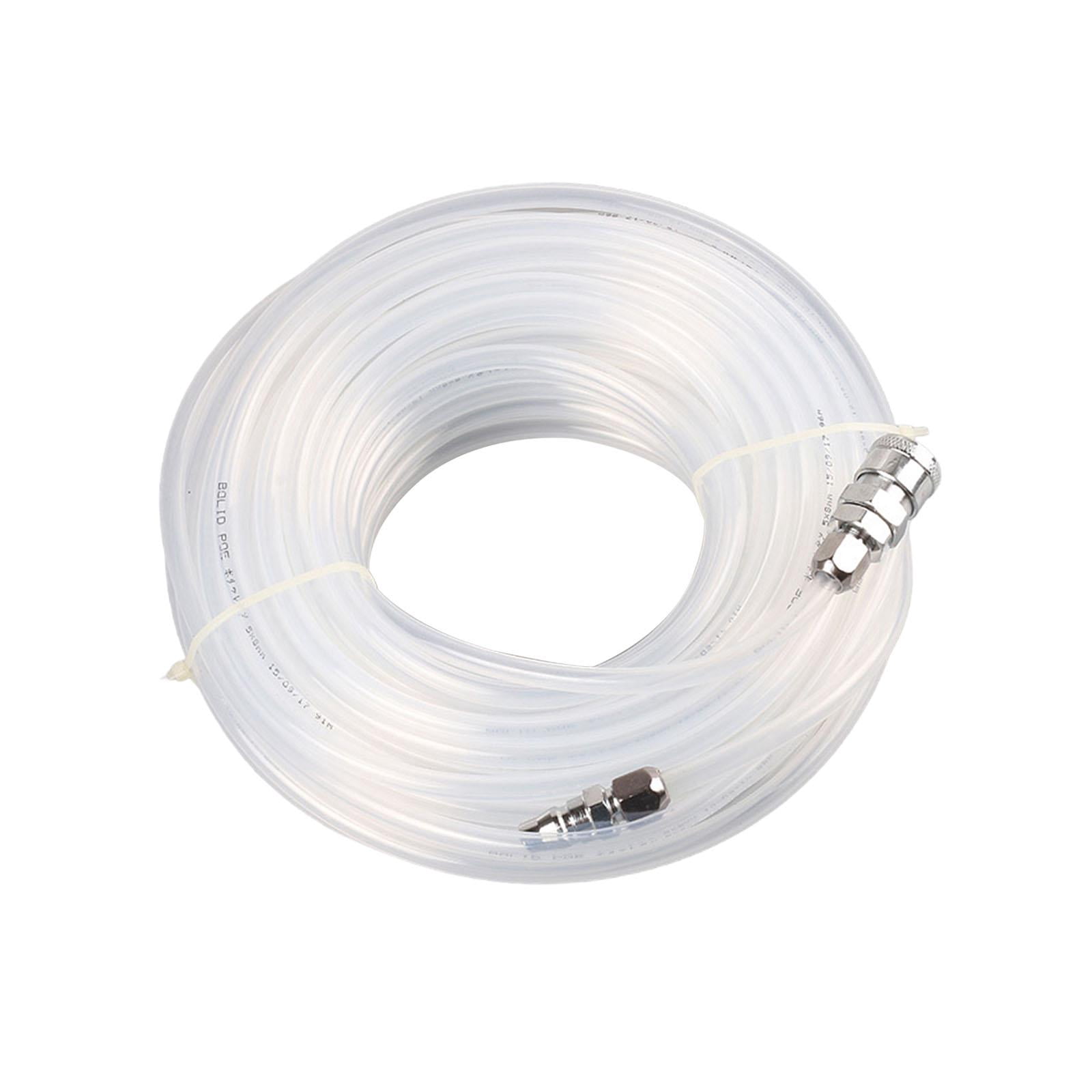 simhoa Pneumatic Straight Tube Air Pump Hose High-pressure Resistant Easy to Use Smooth Multifunctional for Home DIY Work White 20m