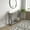 Gray, variant on BizChair Modern Farmhouse Wooden 2 Tier Console Entry Table with Black Metal Corner Accents and Cross Bracing, Gray Wash