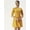 Yellow, variant on DressBerry Women’s Printed Poly Rayon Dress Round Neck 3/4th Long Sleeves Knee Length Regular Wear Light Weighted Casual Summer Dress