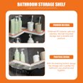 thumbnail image 2 of OUNONA 2Pcs Wall Mounted Foldable Plastic Storage Racks for Bathroom Shelves, 2 of 6