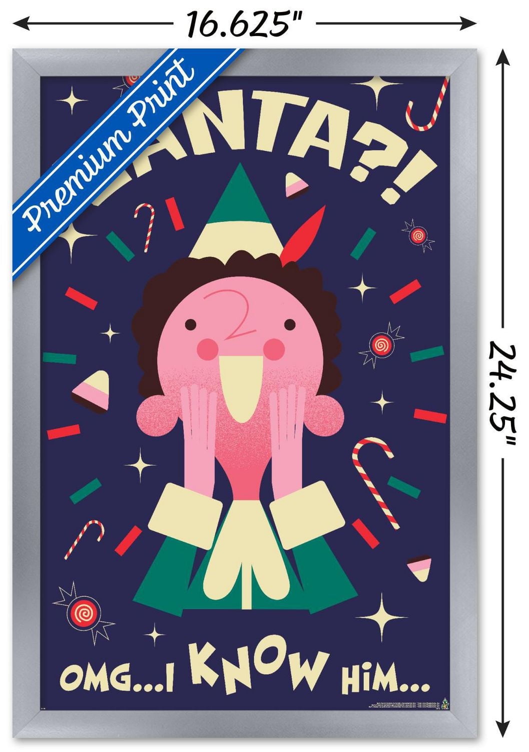 Elf - I Know Him Wall Poster, 14.725" x 22.375" Framed